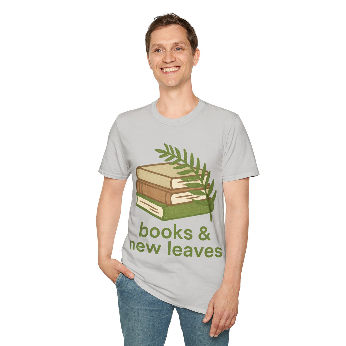 Books & New Leaves T-Shirt — Botanical Book Lover Tee - Trending Now - September 2026