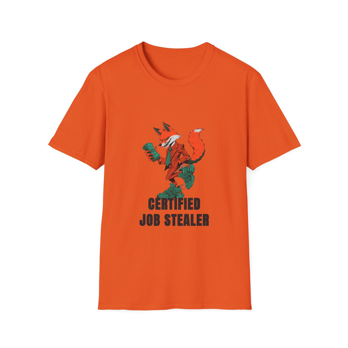 Certified Job Stealer T‑Shirt — Fox Illustration Funny Graphic Tee - Trending Now - August 2026