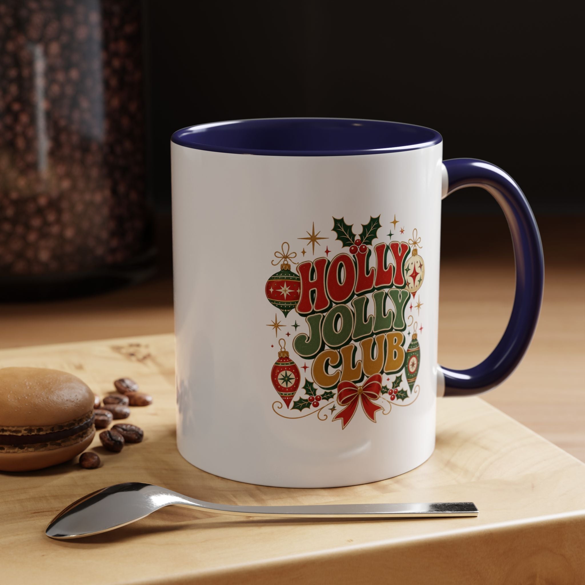 Accent Coffee Mug Holly Jolly Club