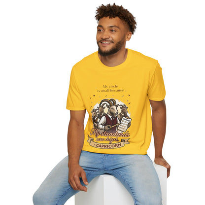 Capricorn Zodiac T-Shirt — "My Standards Are High" Astrology Tee