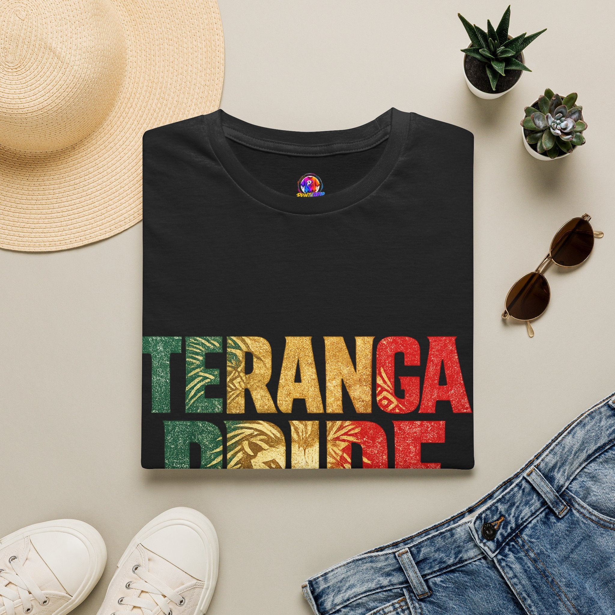 Senegal Teranga Pride T-Shirt — Senegal Flag Colors & Lion Graphic