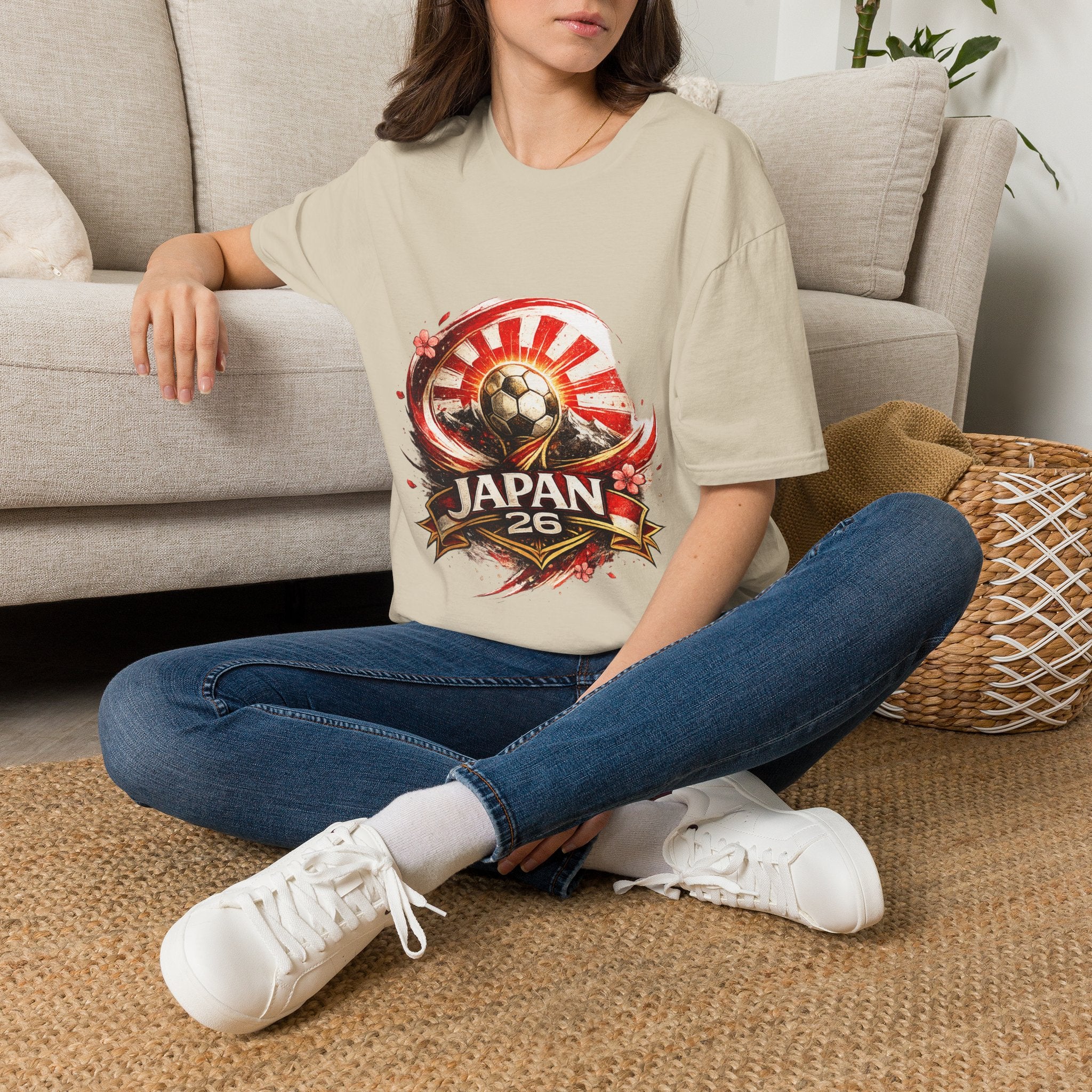 Japan Soccer T‑Shirt — Rising Sun Football Graphic