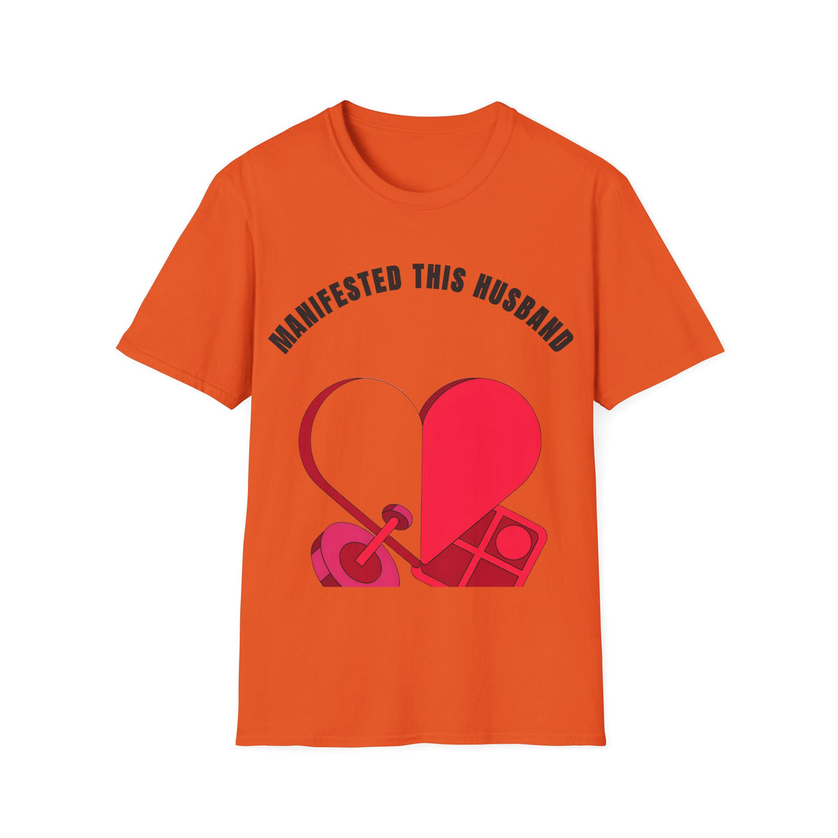 T-Shirt — "Manifested This Husband" Heart Graphic - Trending Now - September 2026