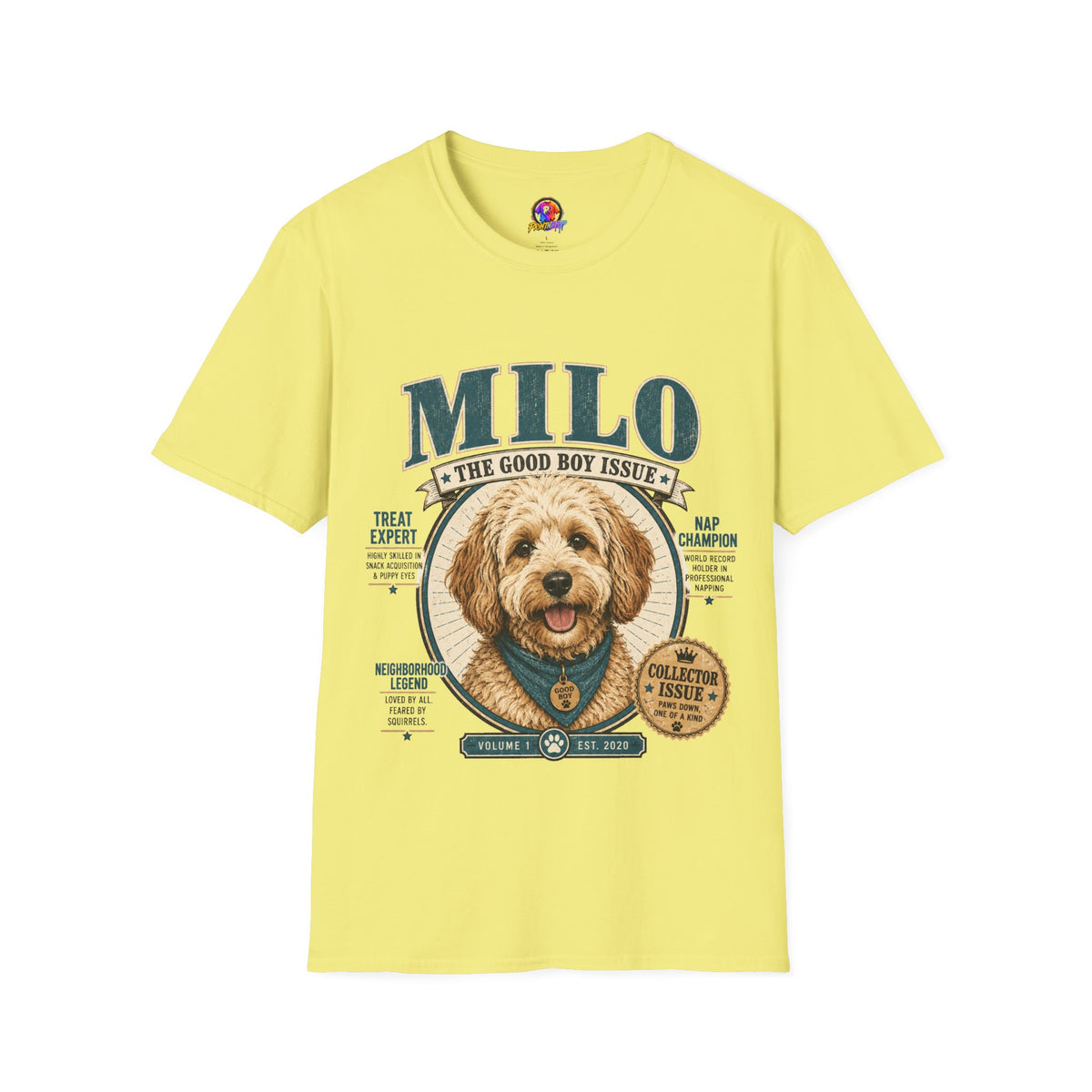 Milo 'The Good Boy Issue' T-Shirt — Cute Dog Portrait Tee
