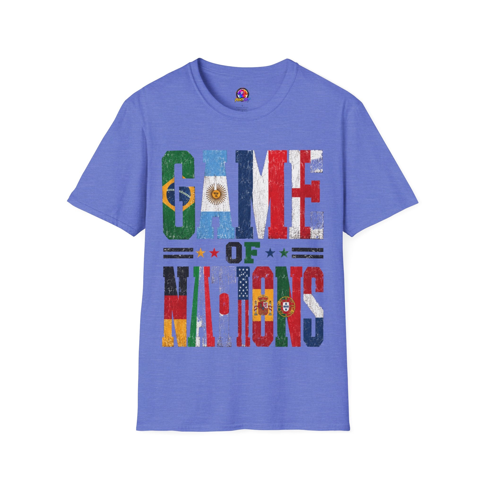 FIFA World Cup 2026 T-Shirt — 'Game of Nations' Vintage Flag Soccer Graphic Tee