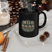 Milo Bailey Dog Dad Mom Black Mug