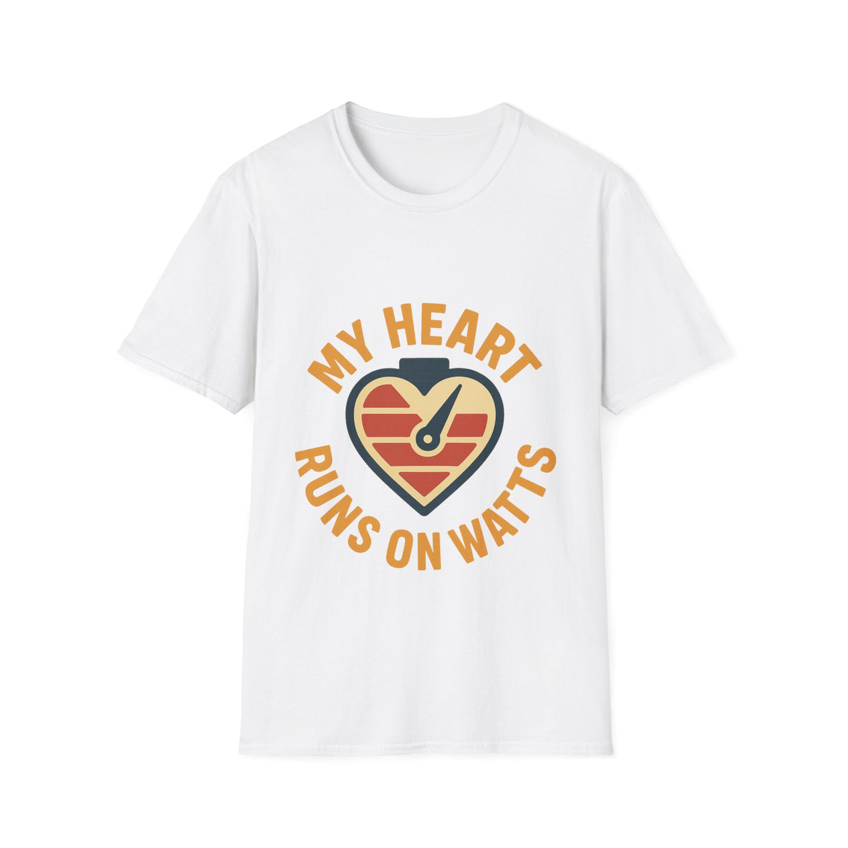 "My Heart Runs On Watts" Electric Vehicle Graphic Tee - Sustainable Tech Energy Humorous White T-Shirt - Trending Now - September 2026