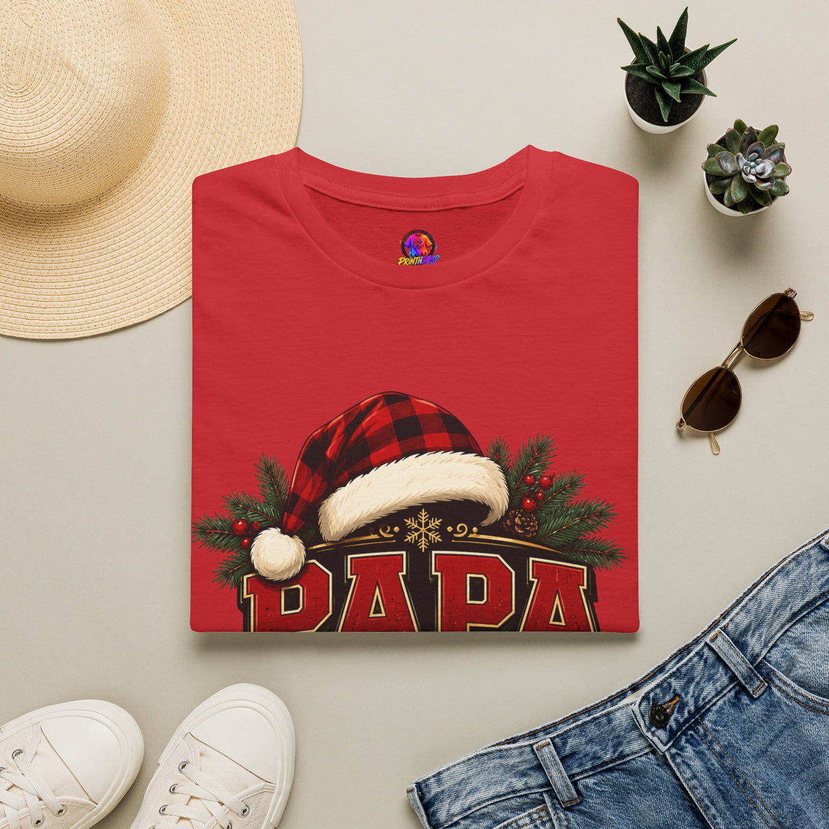Papa Claus T-Shirt — Festive Holiday Dad Christmas Tee