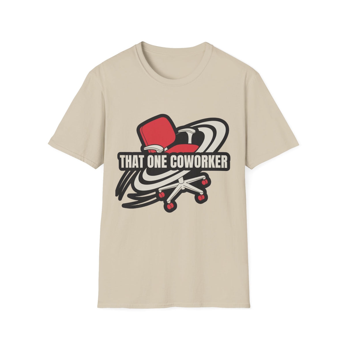 "That One Coworker" Graphic T-Shirt – Funny Office Chair Skateboard Tee - Trending Now - August 2026