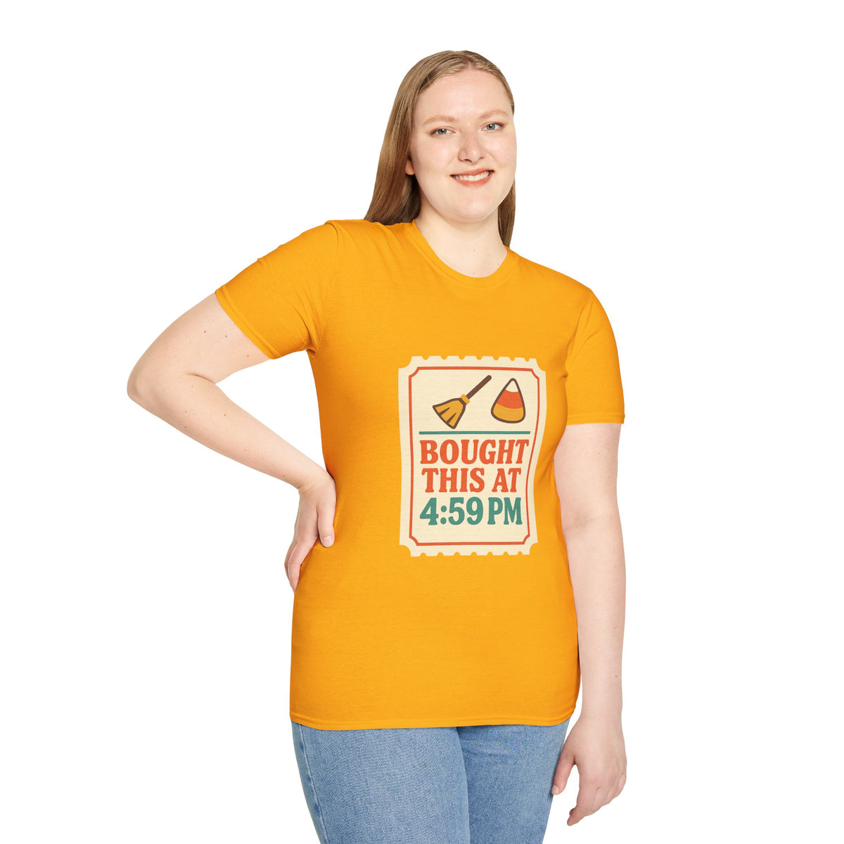 T-Shirt — "Bought This At 4:59 PM" Retro Grocery Sticker Design - Trending Now - October 2026