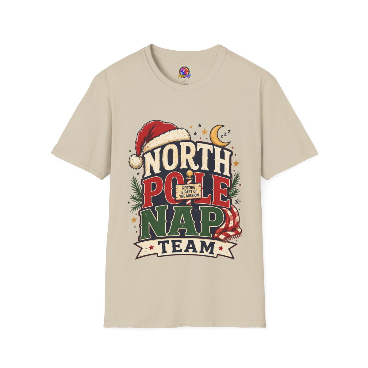 North Pole Nap Team T-Shirt — Funny Christmas Sleepy Holiday Tee