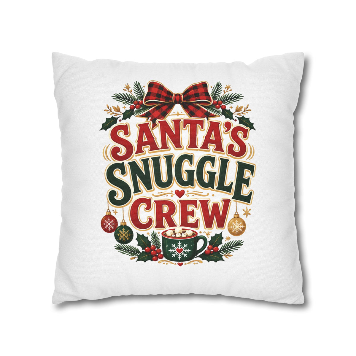 Christmas Santa’s Snuggle Crew Throw Pillow Pillowcase