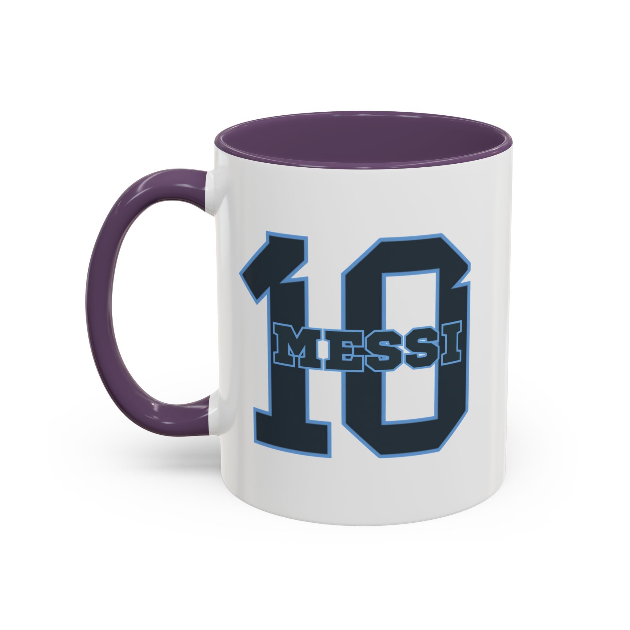 10 'Messi' Accent Coffee Mug — Soccer Jersey Number Coffee Cup