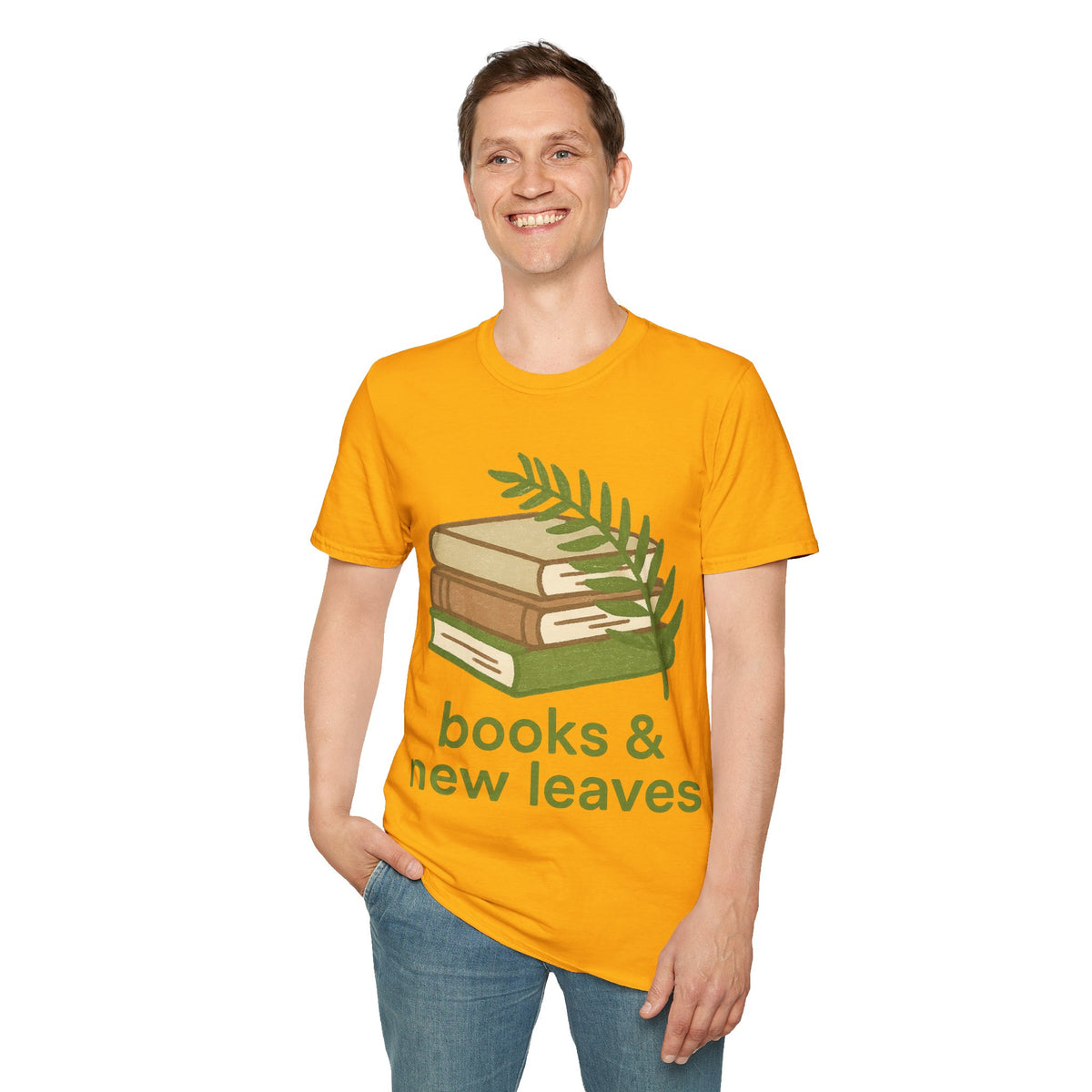 Books & New Leaves T-Shirt — Botanical Book Lover Tee - Trending Now - September 2026