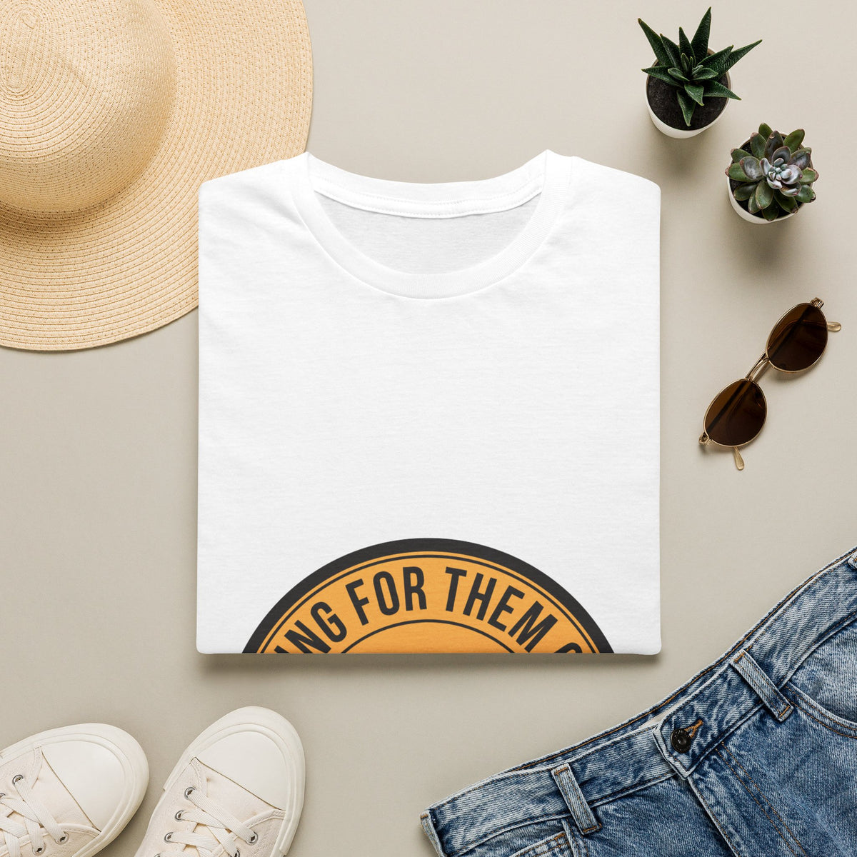 "Waiting For Them Gains" Barbell Crest Tee | Vintage Gym Graphic T-Shirt - Trending Now - September 2026