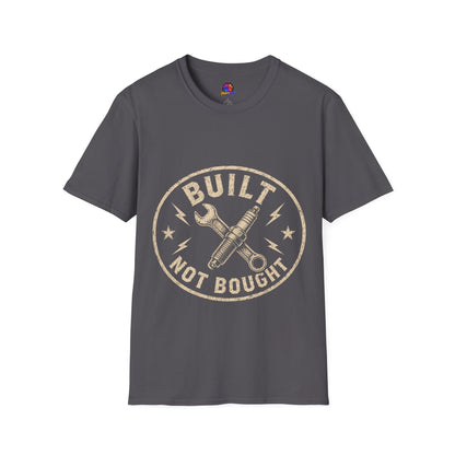 T-Shirt — "Built Not Bought" Vintage Mechanic Graphic