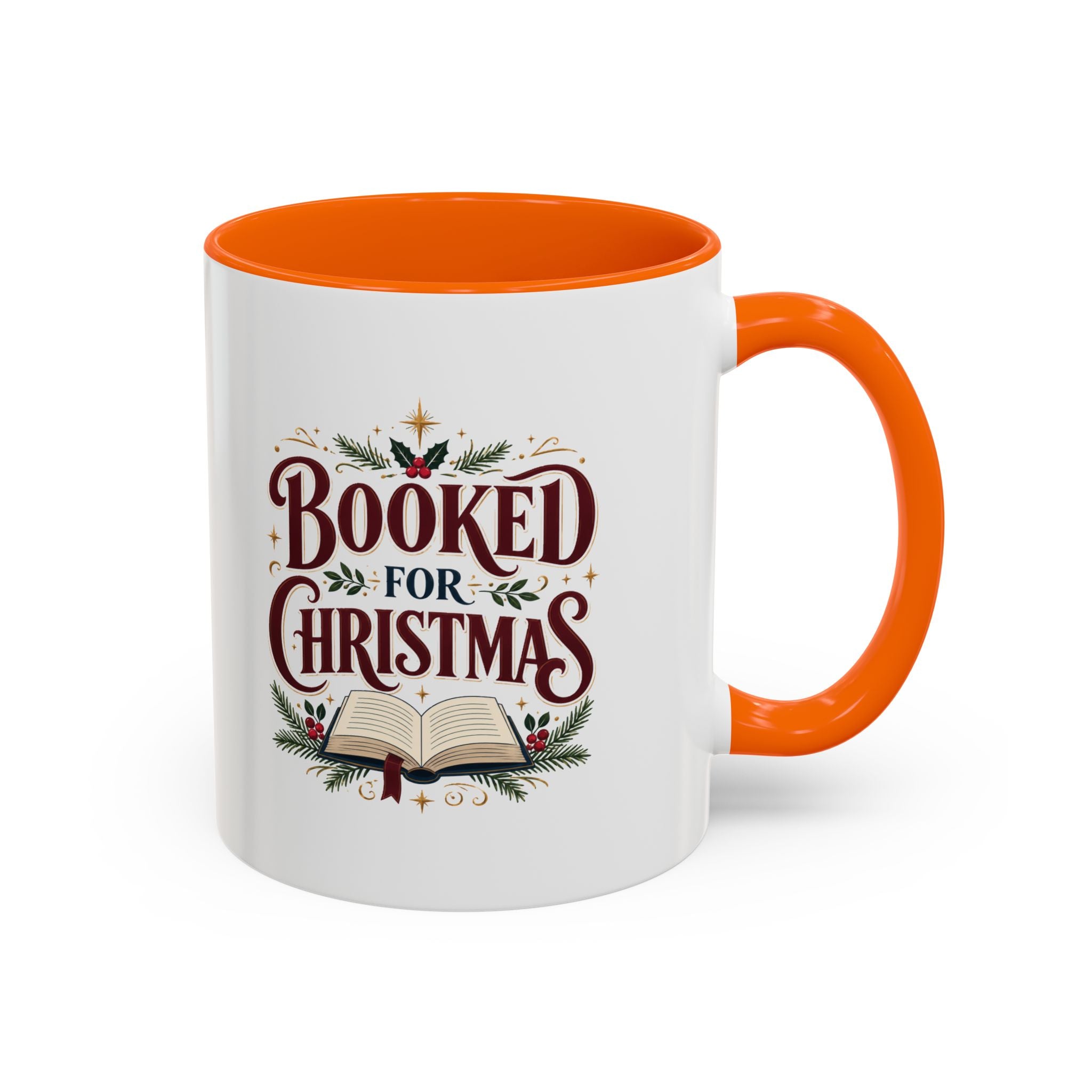 Christmas Booked for Christmas Coffee Mug — Holiday Book Lover Accent Mug