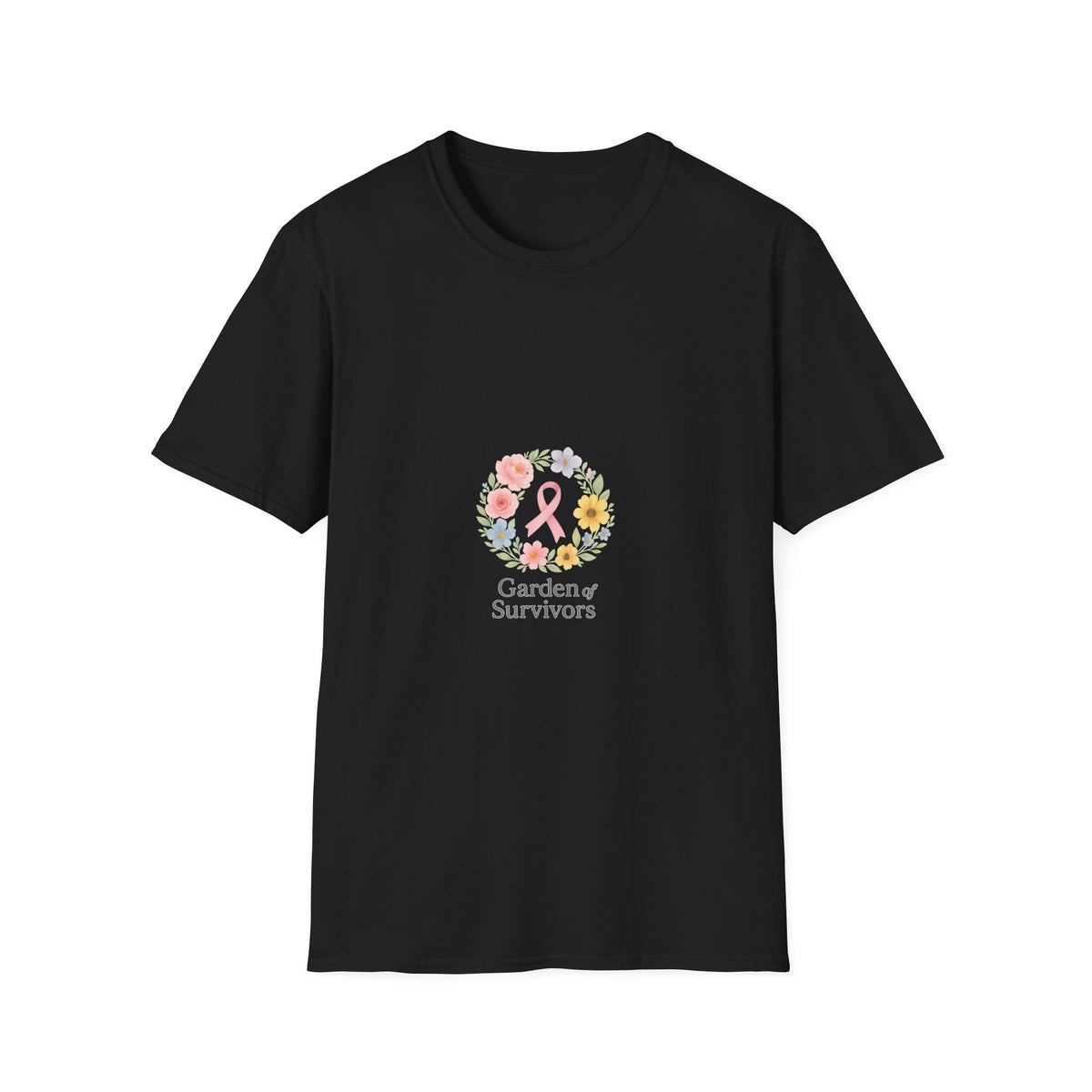 Garden of Survivors Wildflower Wreath T-Shirt, Pink October Breast Cancer Awareness Tee - Trending Now - September 2026
