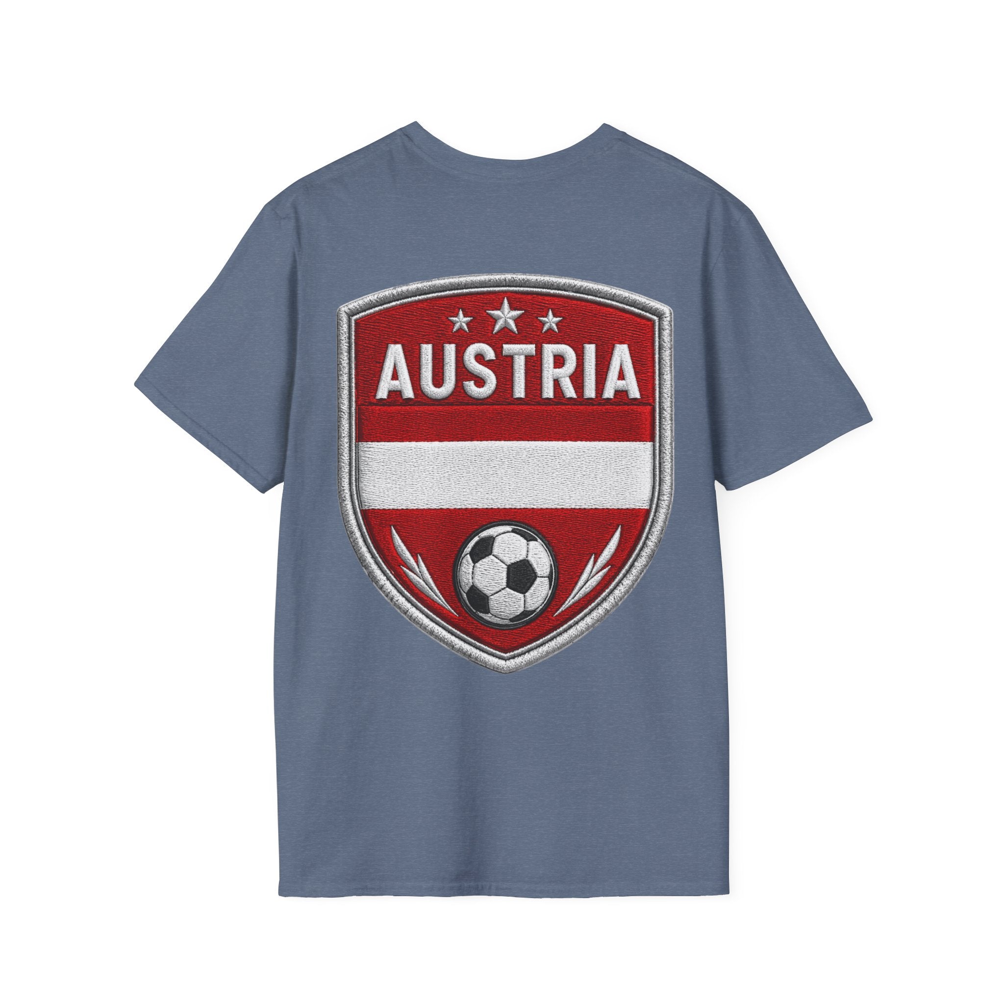 Austria  Alpine Charge Soccer T-Shirt — Mountain Football Graphic Tee -