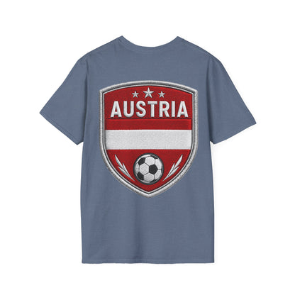 Austria  Alpine Charge Soccer T-Shirt — Mountain Football Graphic Tee -