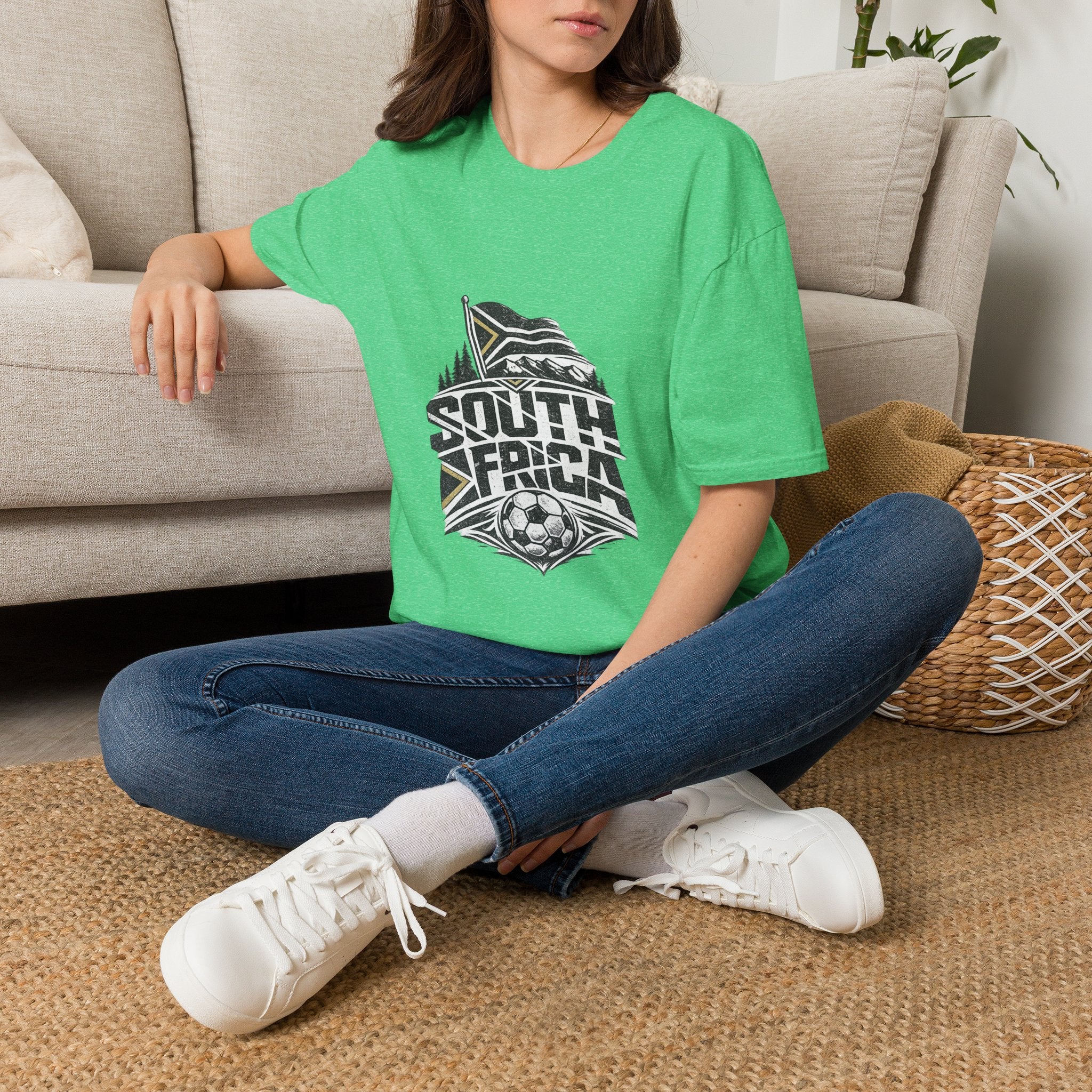 South Africa Flag & Soccer Crest T‑Shirt