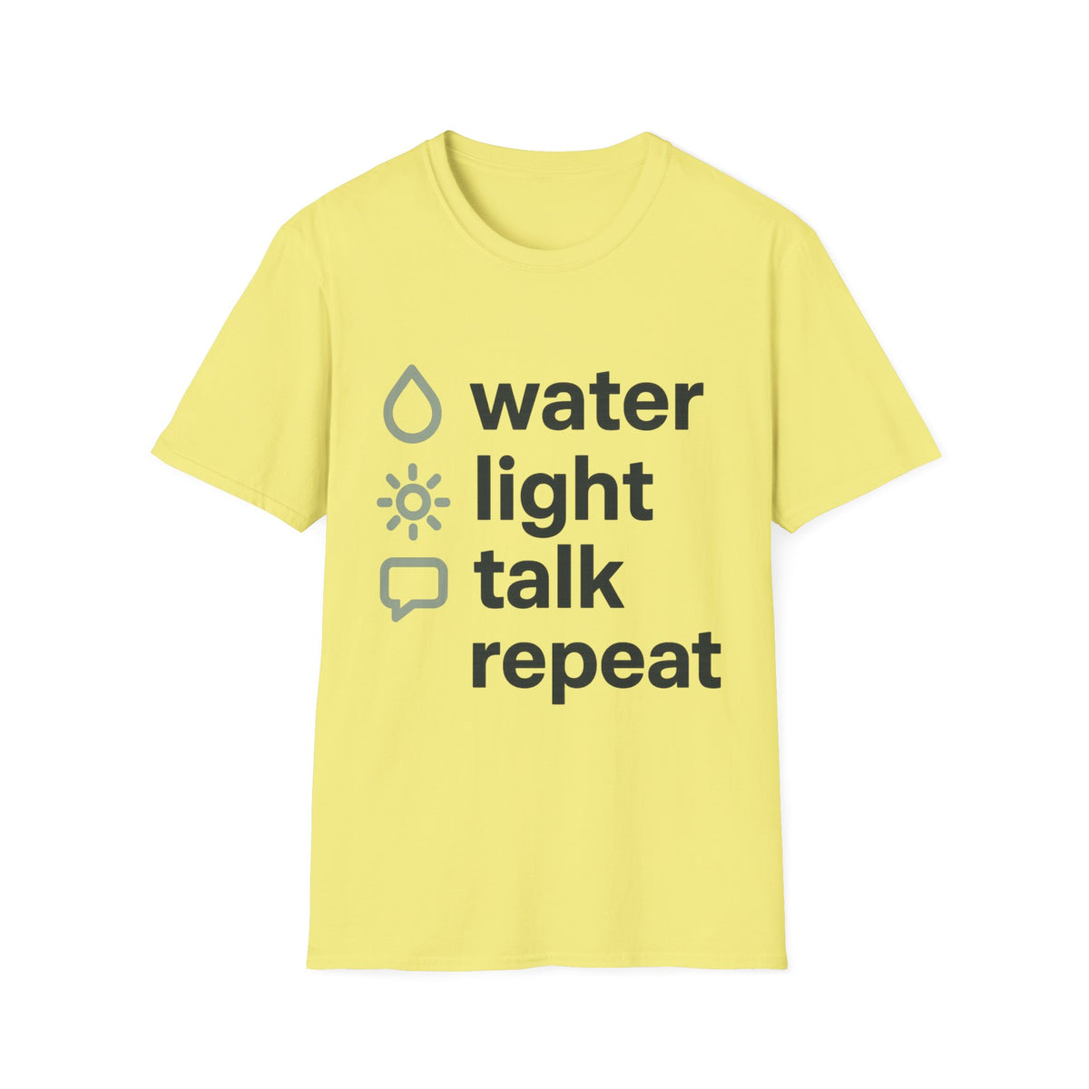 Eco Icons T-Shirt — Minimal 'water • light • forest' Graphic Tee - Trending Now - September 2026