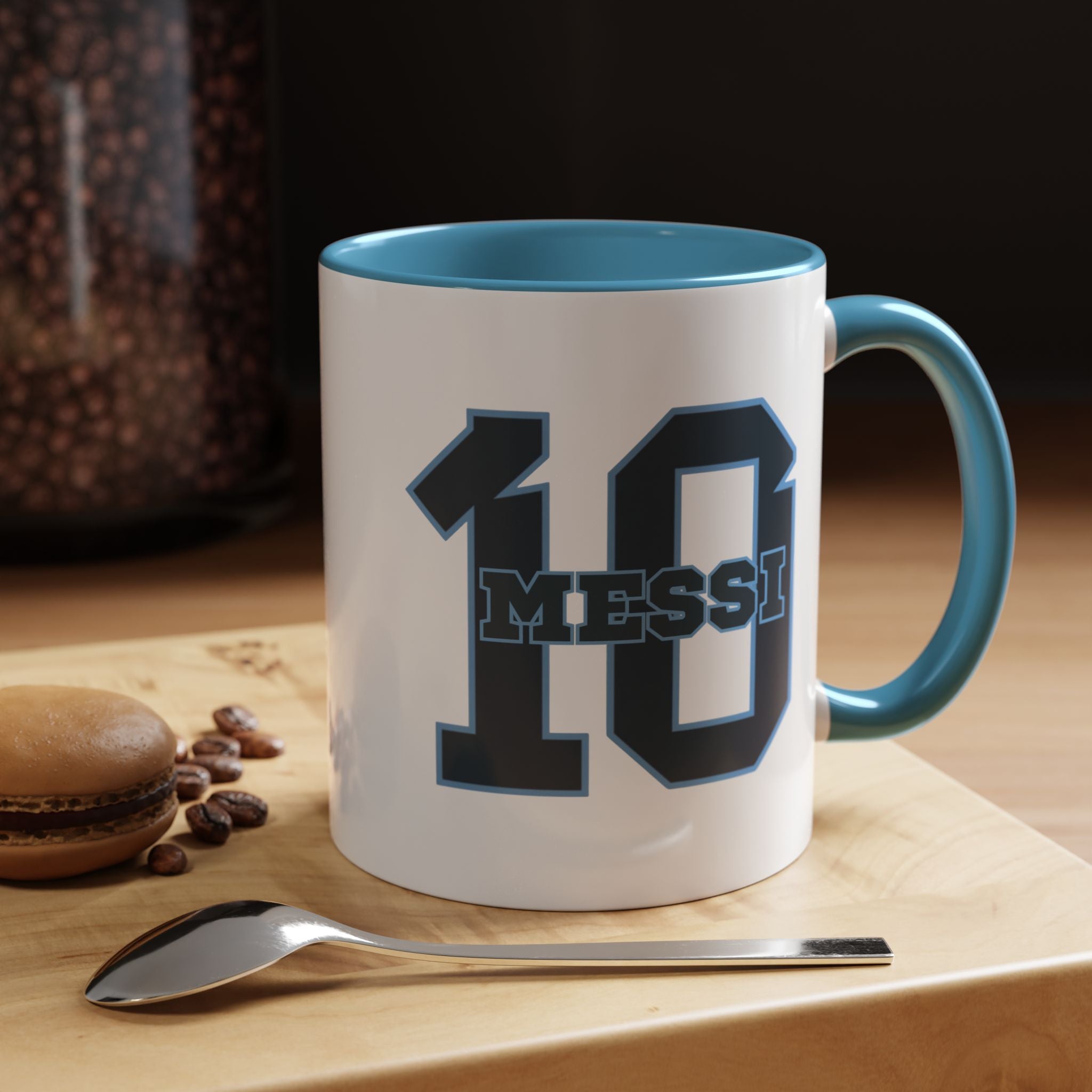 10 'Messi' Accent Coffee Mug — Soccer Jersey Number Coffee Cup