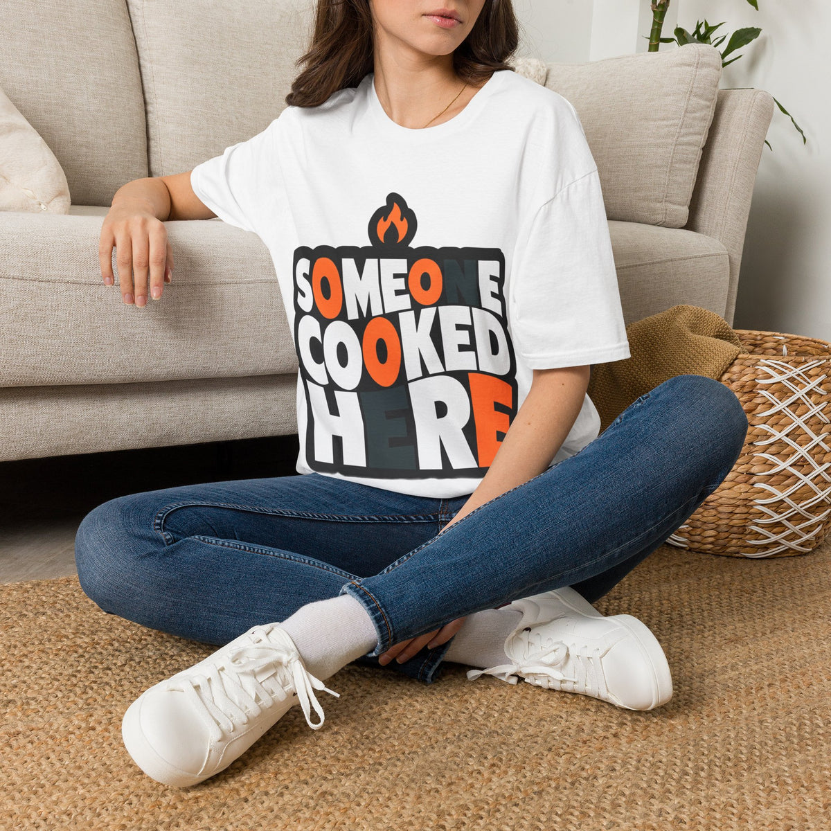 T-Shirt — "Someone Cooked Here" Funny Cooking Graphic Tee - Trending Now - August 2026