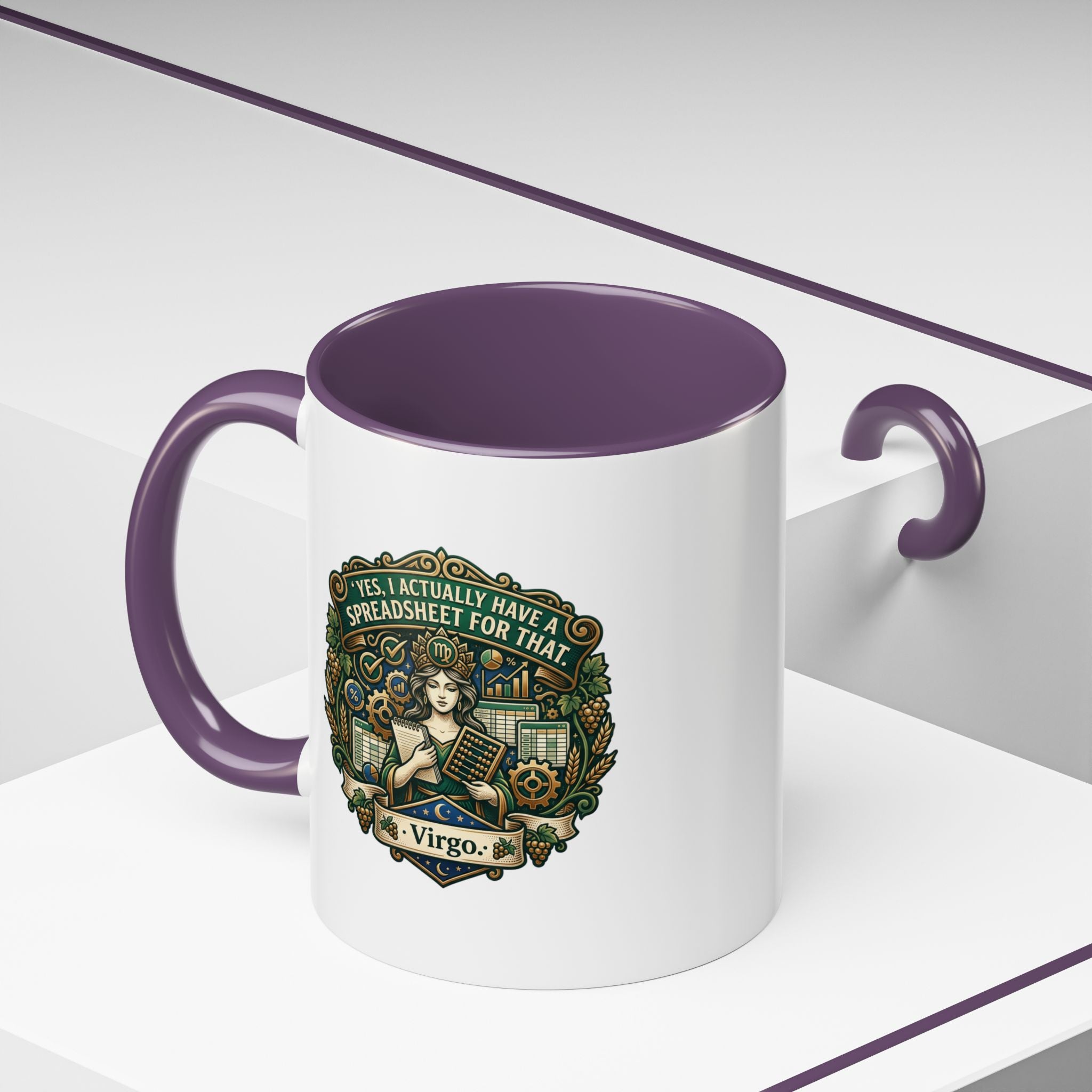 Virgo Coffee Mug - "Yes, I Actually Have a Spreadsheet for That" Accent Mug (11/15oz)