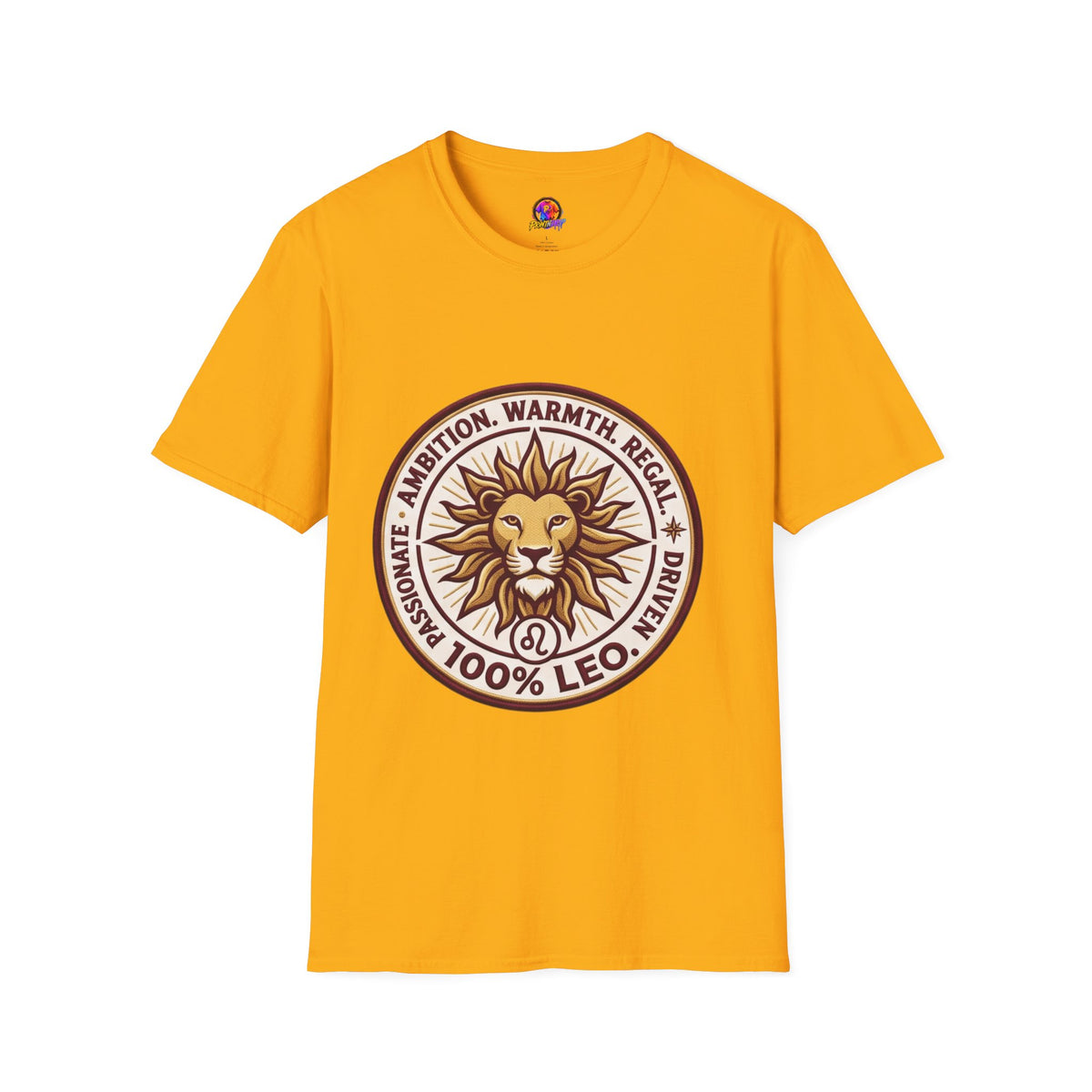 Leo Zodiac Lion T-Shirt — Ambition, Warmth & Regal Pride Graphic Tee