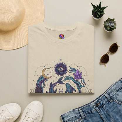 Pisces Mystic Vibes T-Shirt — Astrology Zodiac Tee with 'My vibe is mystical'