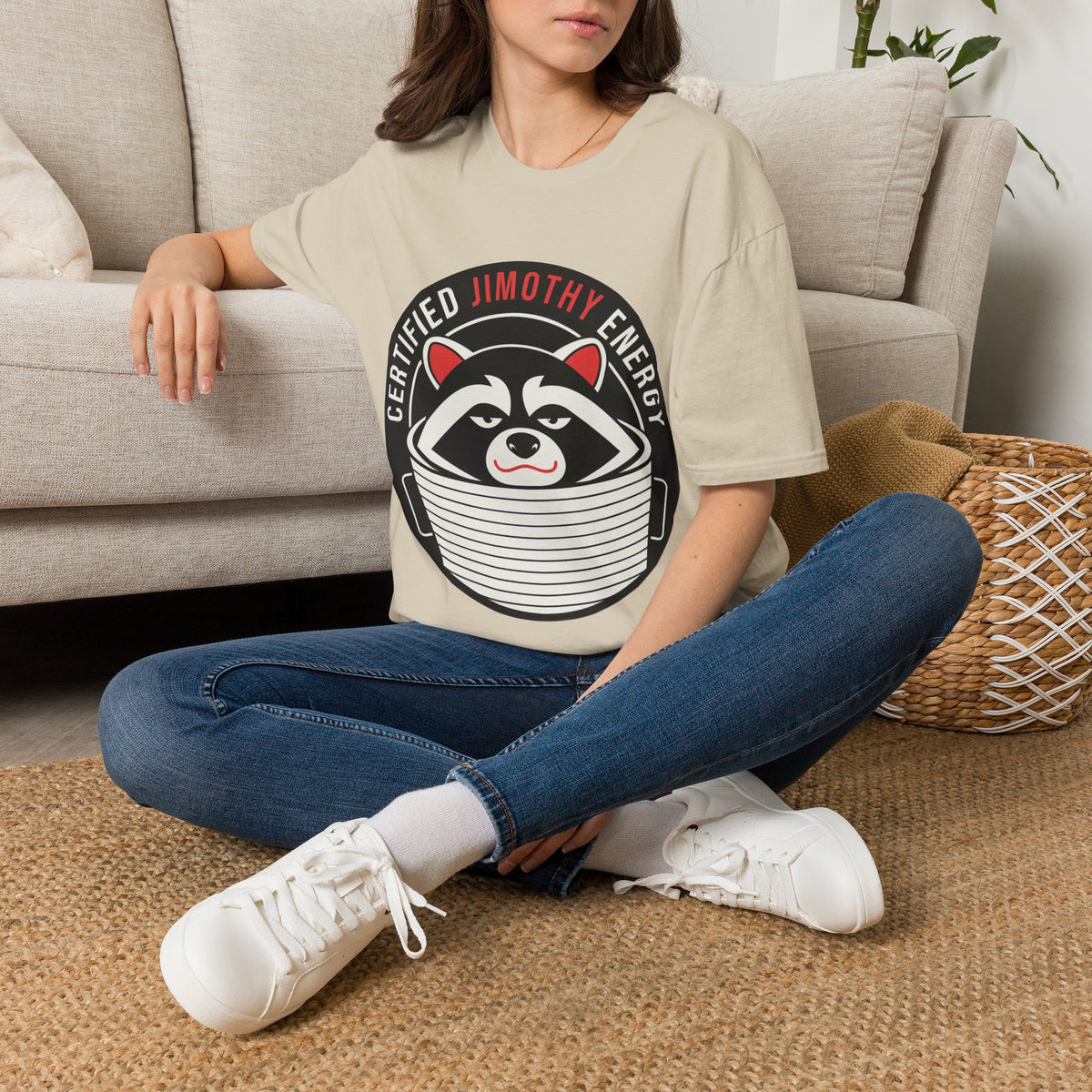 Jimothy Energy T-Shirt — Certified Raccoon Graphic Tee - Trending Now - August 2026