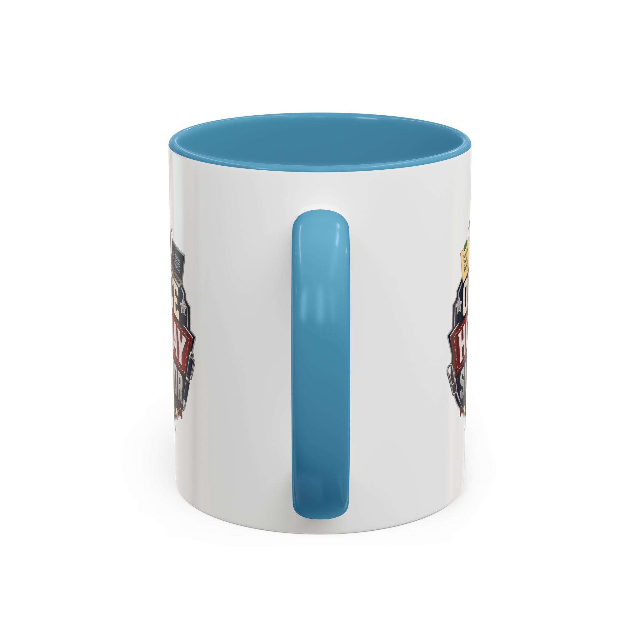 Modern Day Christmas Office Holiday Survivor Accent Coffee Mug – Funny Christmas Office Gift
