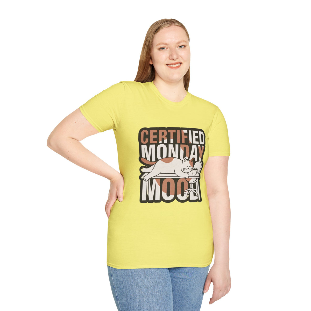Certified Monday Mood T-Shirt — Funny Cat Graphic Tee - Trending Now - August 2026