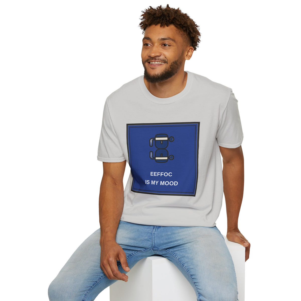 T‑Shirt — 'BeeFoc Is My Mood' Blue Robot Graphic Tee - Trending Now - August 2026