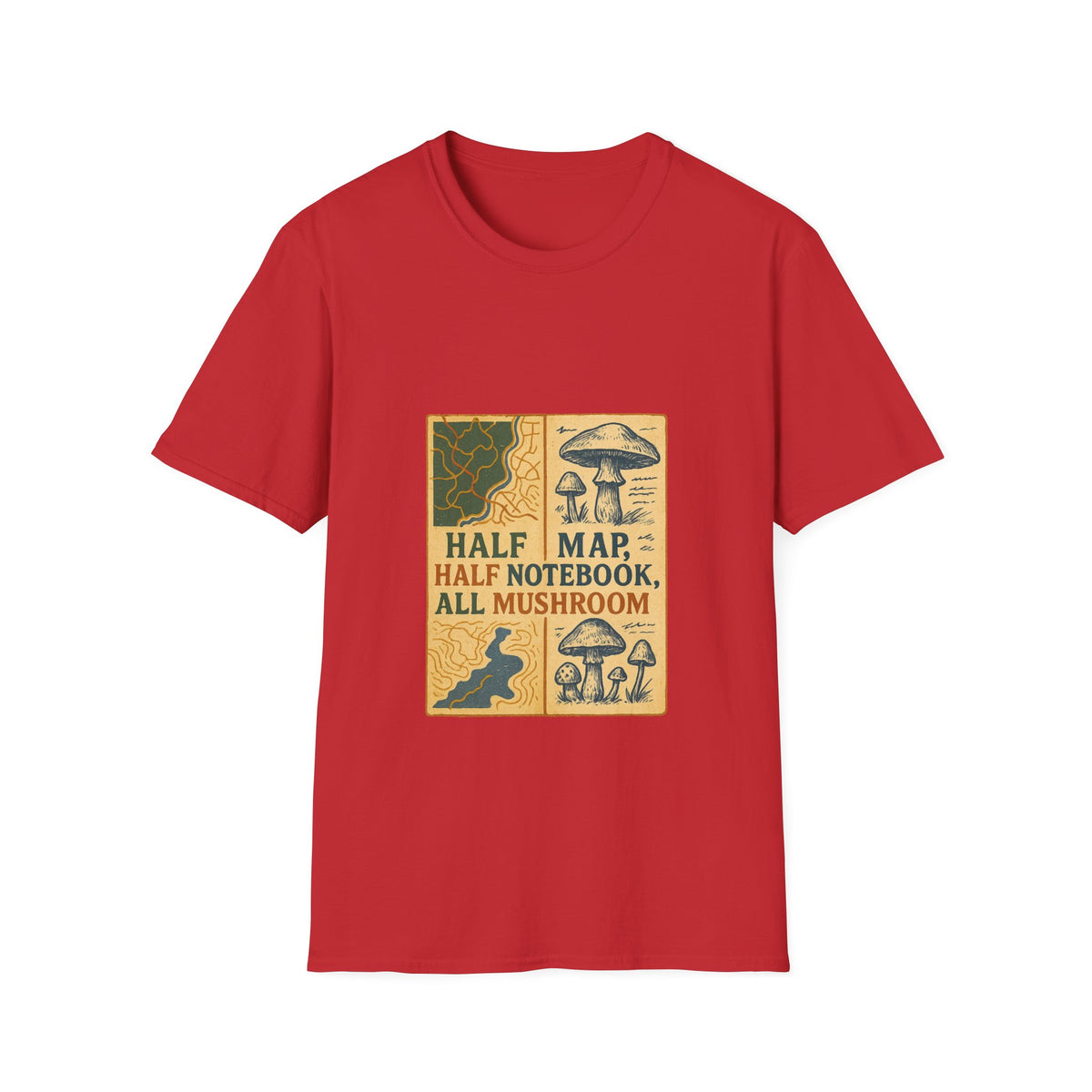Mushroom Field Guide T-Shirt – Vintage “Half Map, Half Notebook, All Mushroom” Design - Trending Now - October 2026