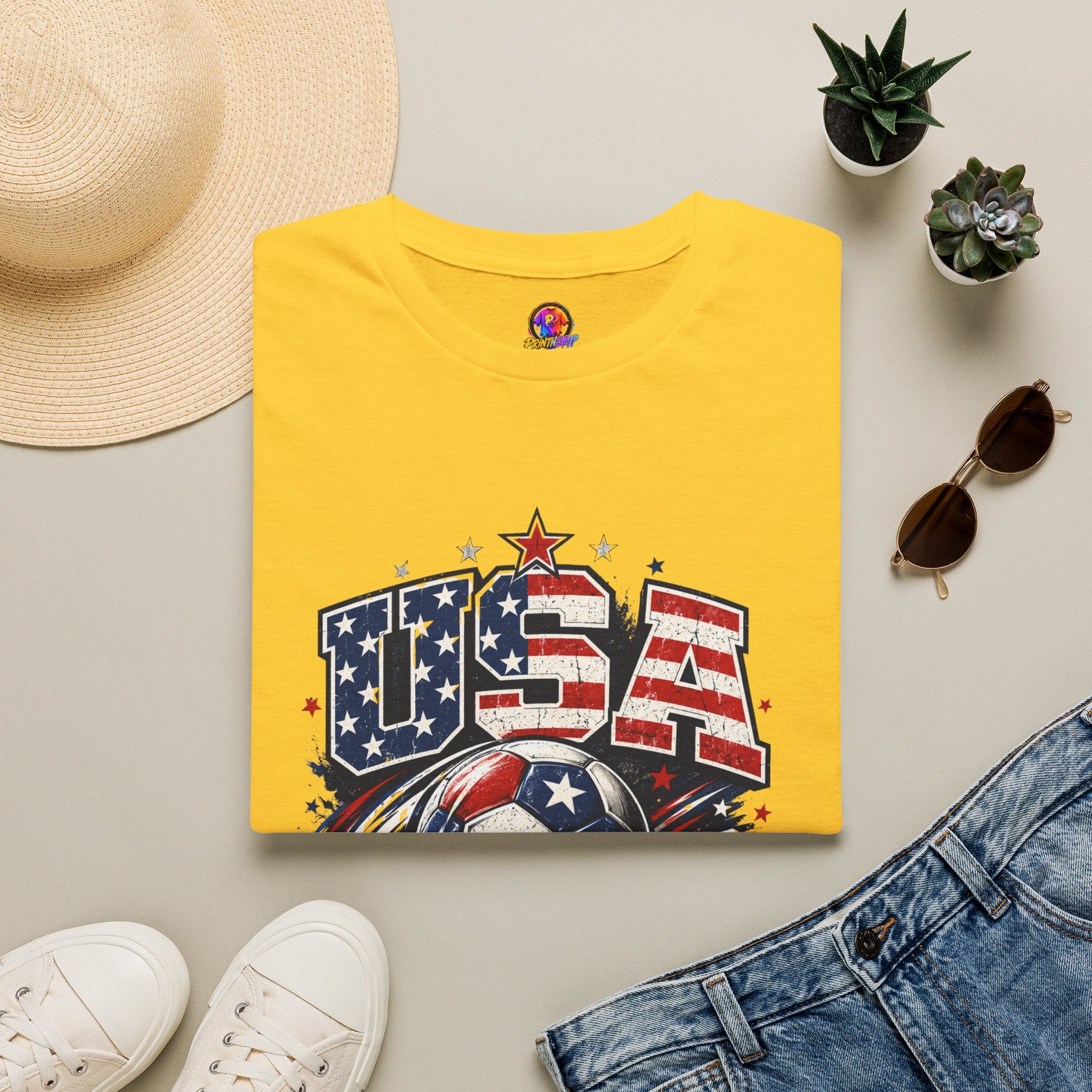 USA Stars & Goals Soccer T-Shirt