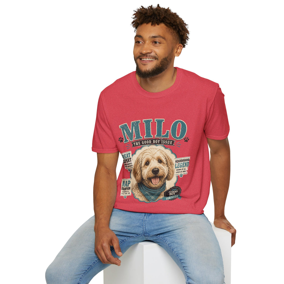 Milo "The Good Boy Issue" Dog Portrait T-Shirt