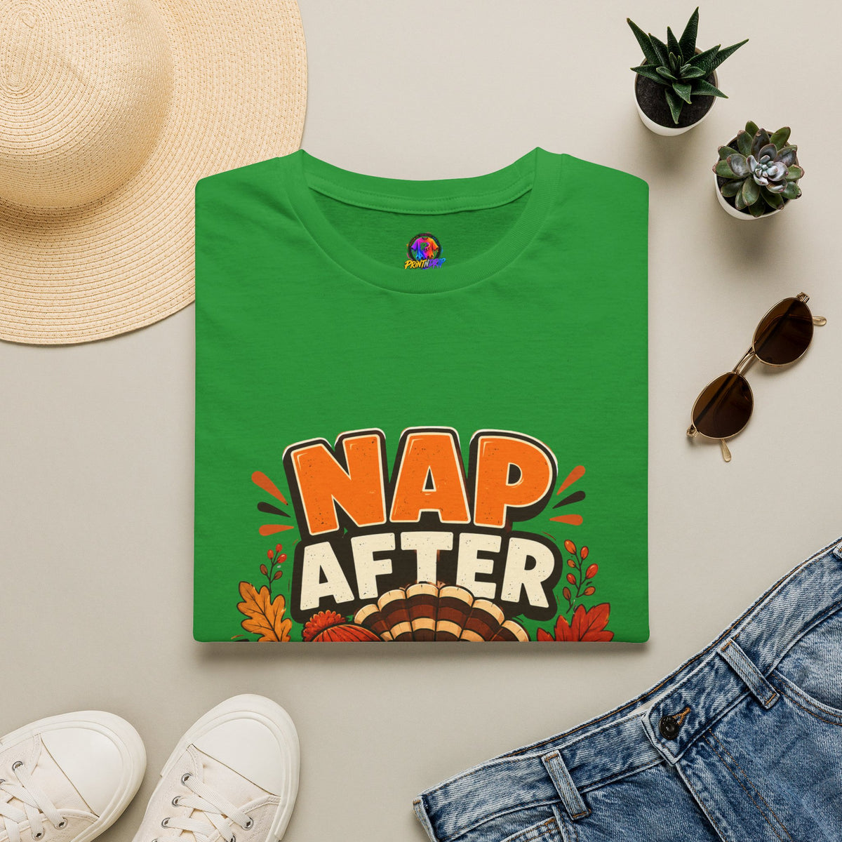 Thanksgiving T-Shirt Nap After Pie T-Shirt — Funny Thanksgiving Turkey Tee