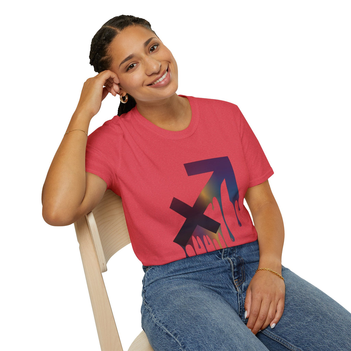 Sagittarius Drip T-Shirt — Gradient Astrological Arrow Tee