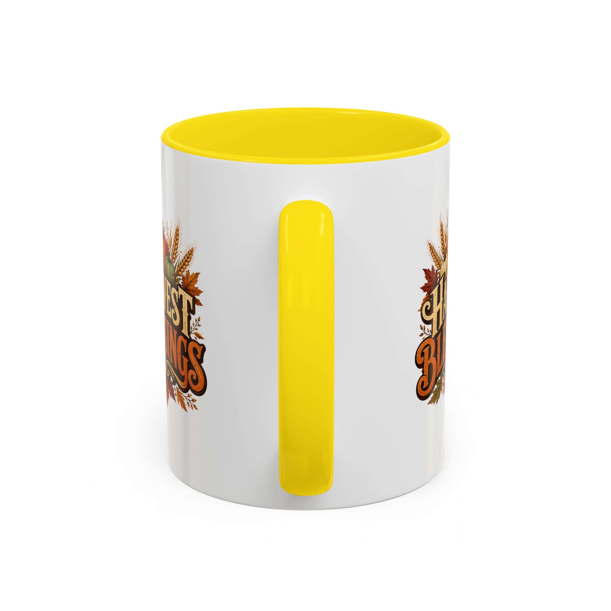 Thanksgiving Mug Harvest Blessings Coffee Mug — Fall Pumpkin & Wheat Thanksgiving Mug