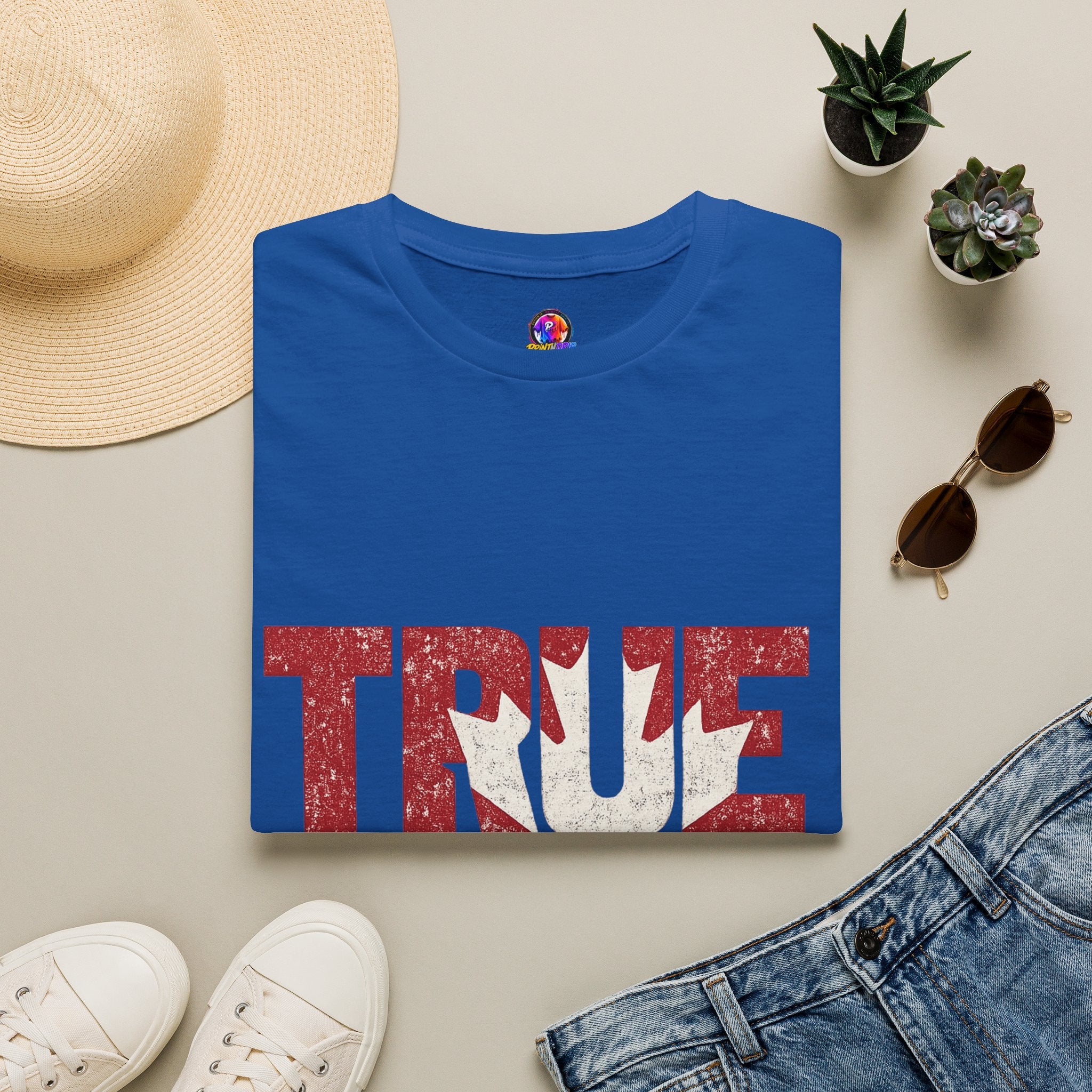 Canada True North Football T-Shirt — Vintage Canadian Leafs Sports Tee