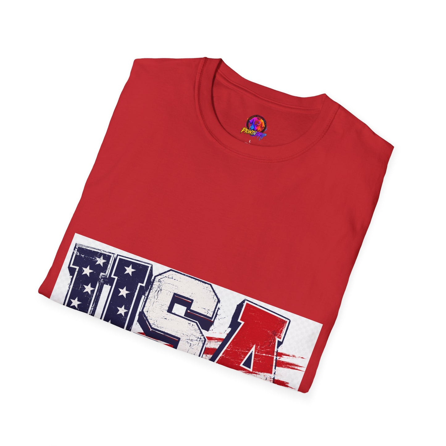 USA Flag Graphic T-Shirt — Patriotic Red White & Blue Tee