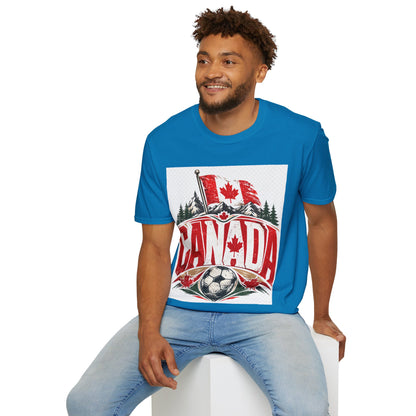 Canada Soccer T‑Shirt — Canadian Flag & Maple Leaf Crest