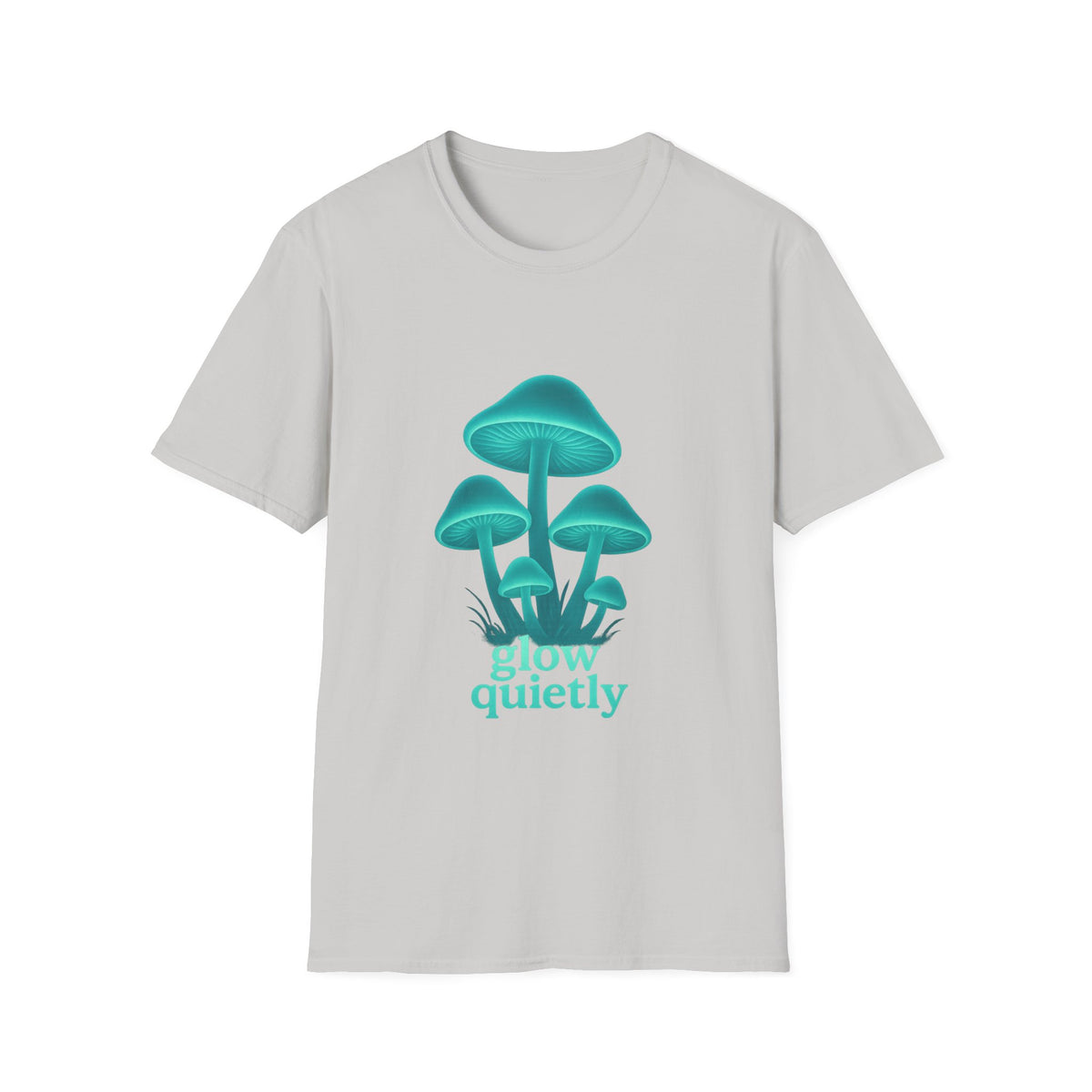 Mushroom Graphic T-Shirt — 'Grow Quietly' Teal Fungi Tee - Trending Now - August 2026