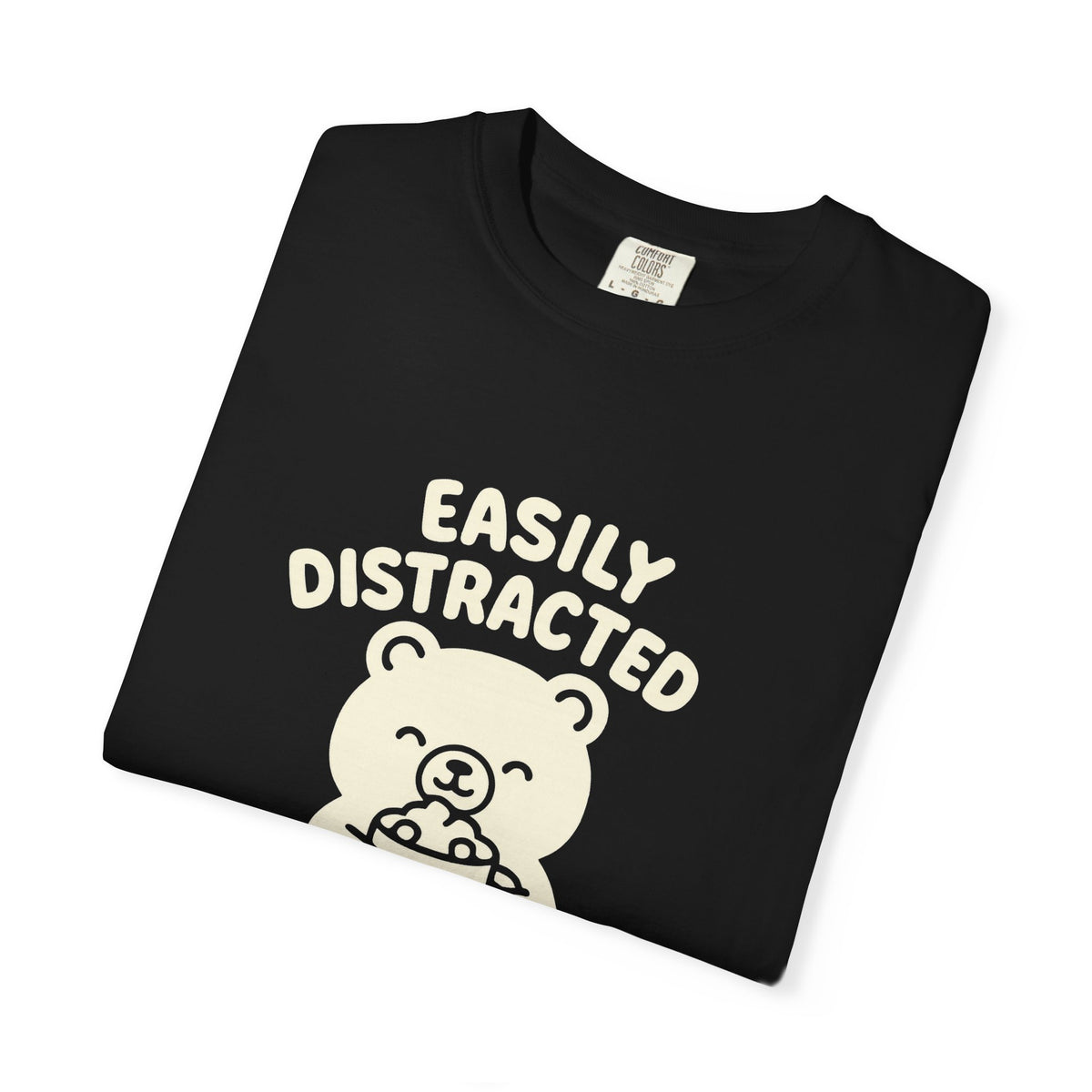 Hot Cocoa Bear T-Shirt — "Easily Distracted" Cute Winter Graphic Tee - Trending Now - October 2026