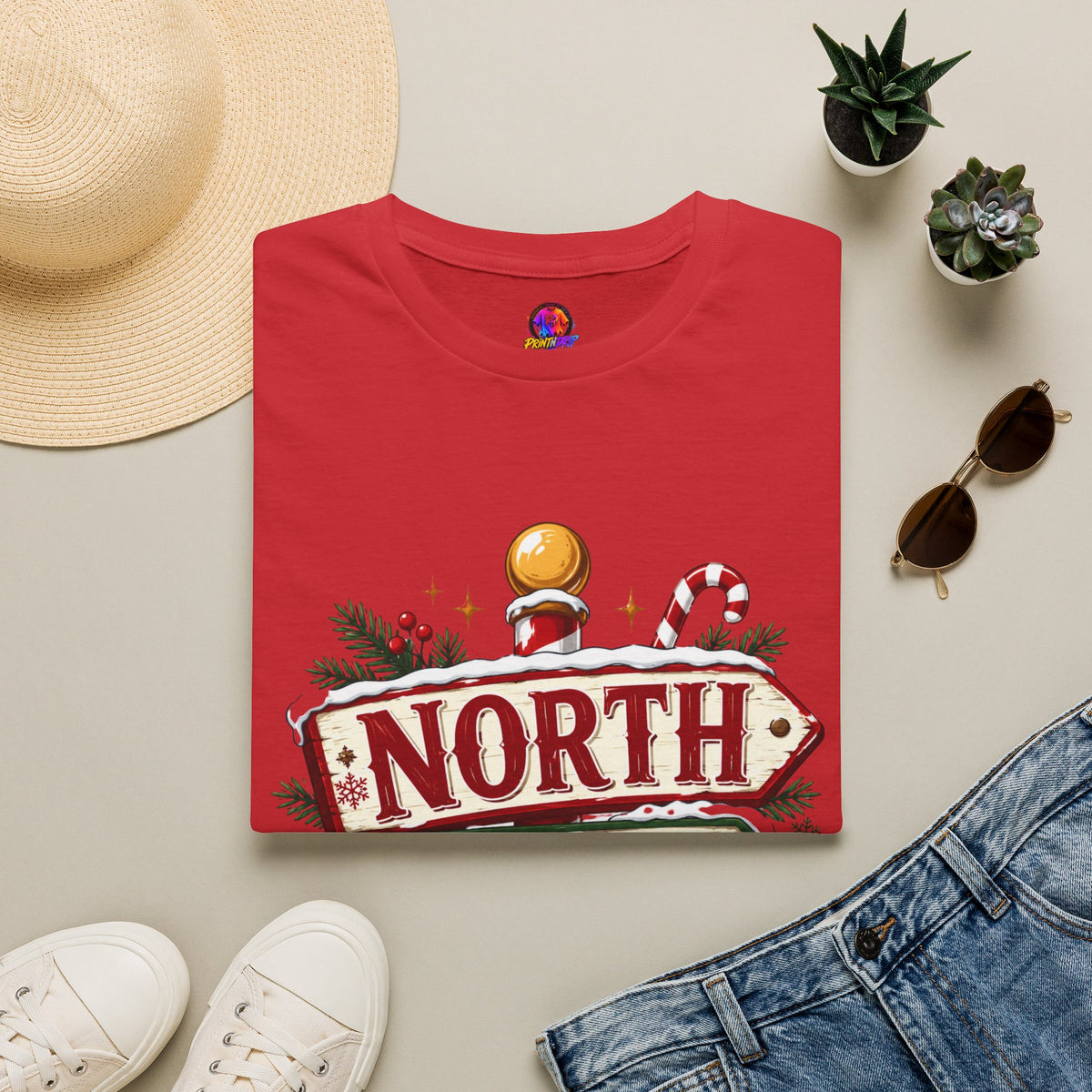 T-Shirt — North Pole Crew Christmas Holiday Graphic Tee