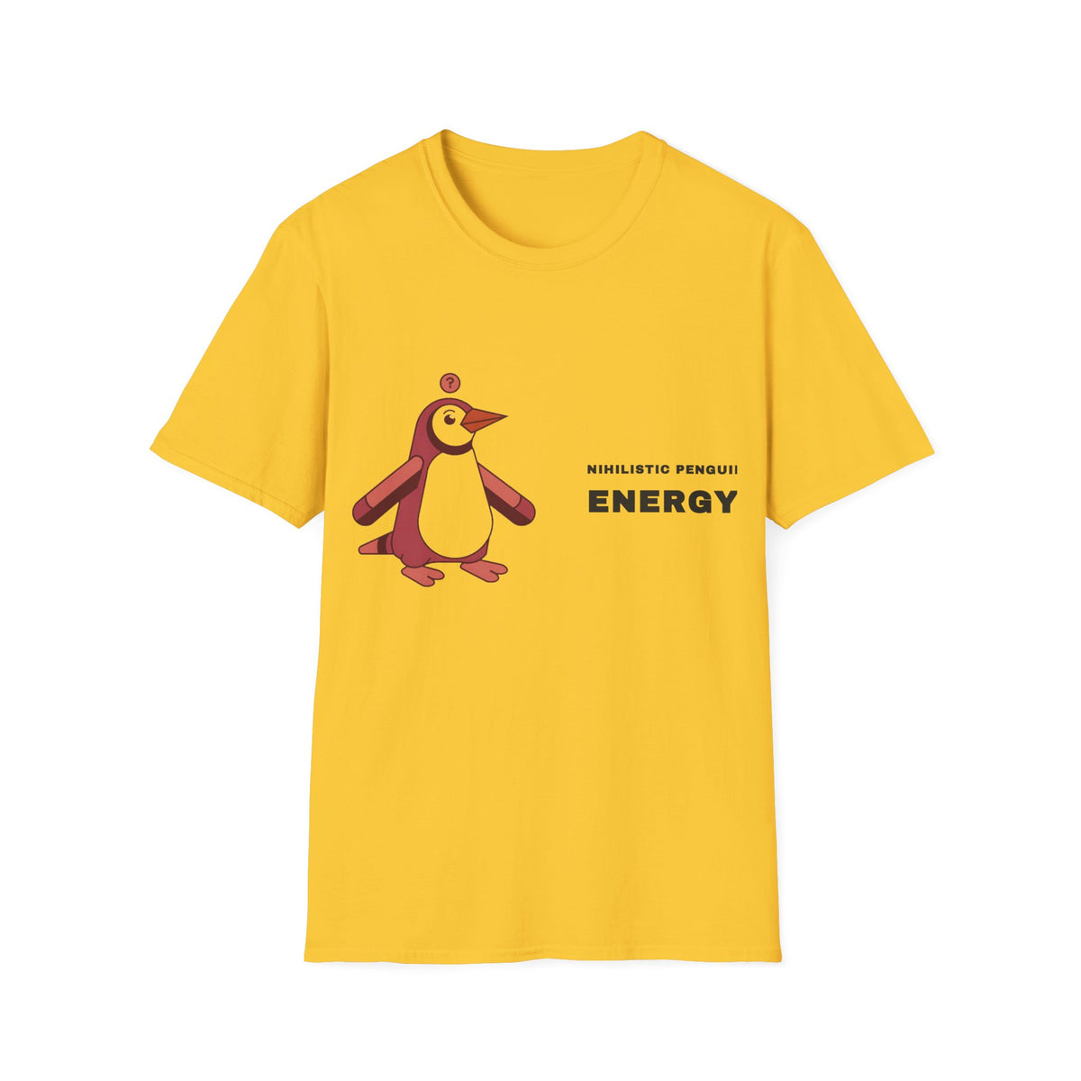 Penguin Energy Graphic T-Shirt — Cute Minimal Chest Pocket Penguin Tee - Trending Now - September 2026