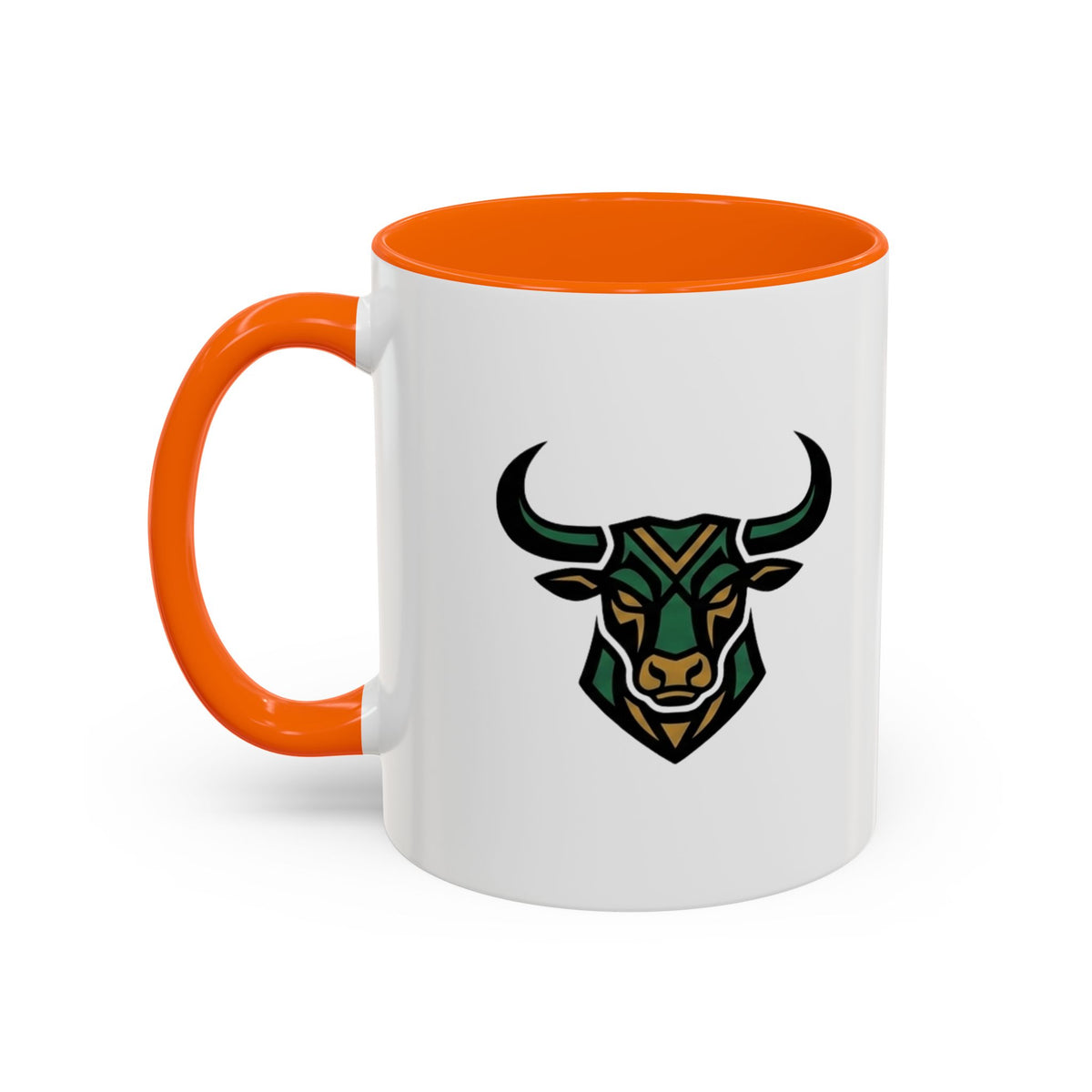 Taurus Geometric Bull Accent Coffee Mug –  Tribal Bull Head Ceramic Mug