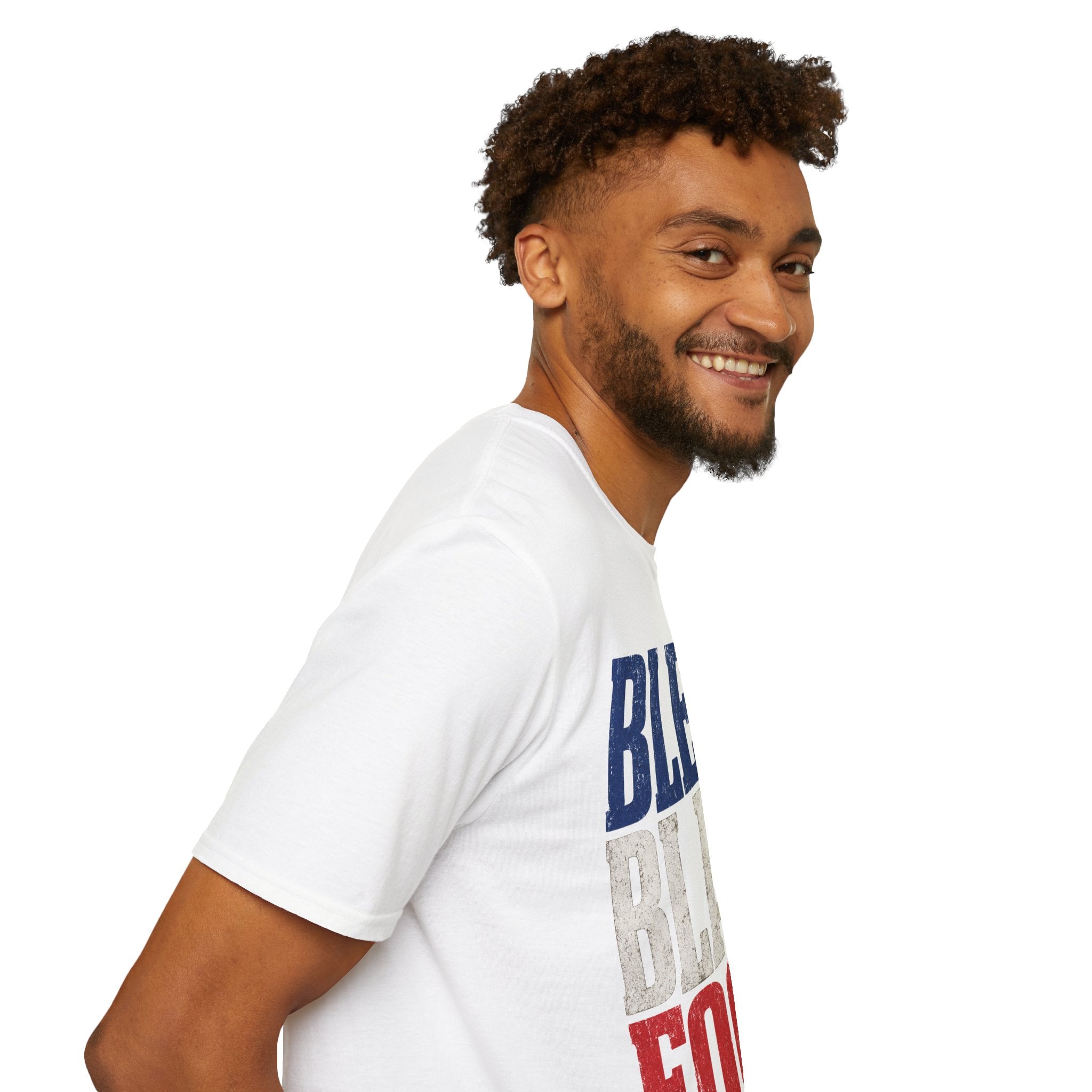 France T-Shirt — Bleu Blanc Foot Vintage French Flag Soccer Graphic Tee
